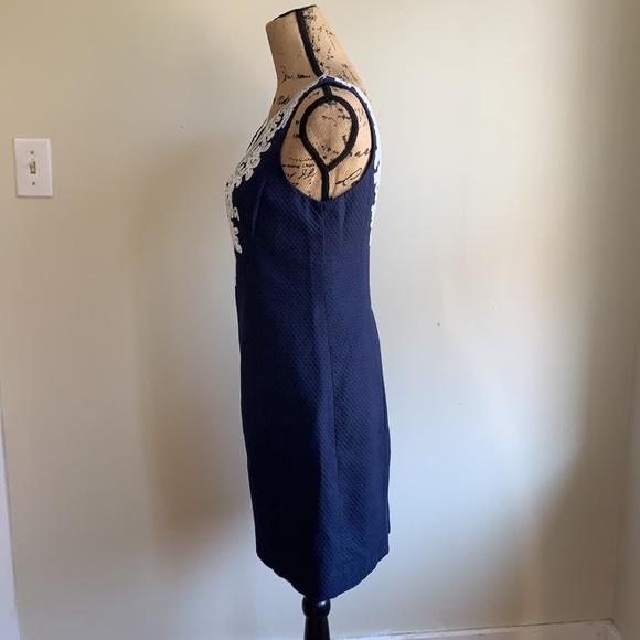 Lilly Pulitzer blue white jacquard sheath dress 2 - Picture 12 of 16